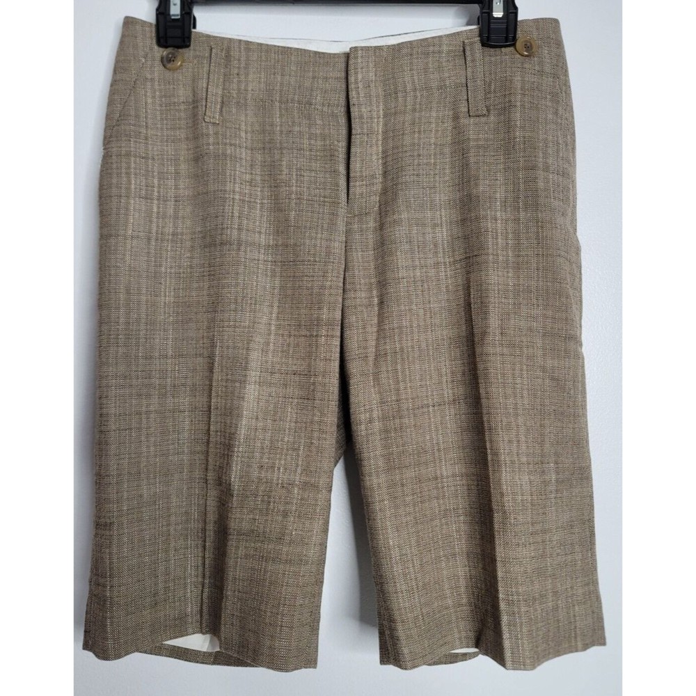 Banana Republic Martin Fit 6 P Petite virgin wool blend Bermuda Shorts Womens